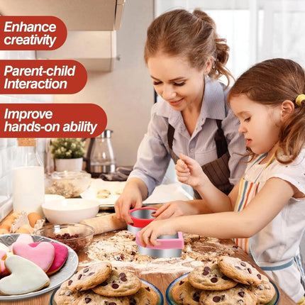 Sandwich Cutter and Sealer Set 4 Pcs Bread Decruster Sandwich Cutter Pancake Maker Heart Square Circle Dinosaur Shape DIY Cookie Cutters Gift for Kids Adult Boys Girls.