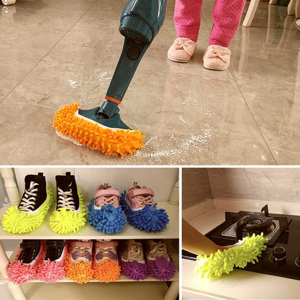 10 PCS 5 Pairs Dust Duster Mop Slippers Shoes Cover, Multi Function Washable Microfiber Foot Socks Floor Cleaning Shoes Cover for House Kitchen Office.
