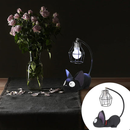 Resin Cat Design lamp Creative Night Light Table Bedside Lamps for Reading (Iron Wire Lampshade,3.1 x 4.7 x 6.7Inch).