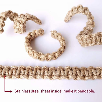 Braided Curtain Tiebacks for Drapes, Rustic Curtain holdbacks Set of 4, Handmade Curtain Ties for Sheer/Light Weight Drapes.
