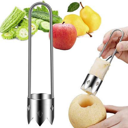 Red Bell Pepper Seed Corer, 2025 Upgraded Reusable Washable Stainless Steel Fruite Cutter Pepper Seed Remover Tool,Tool for Vegetables Fruit Corer Kitchen Gadget(1pc).