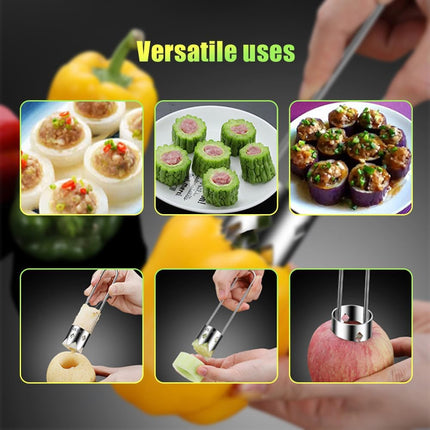 Red Bell Pepper Seed Corer, 2025 Upgraded Reusable Washable Stainless Steel Fruite Cutter Pepper Seed Remover Tool,Tool for Vegetables Fruit Corer Kitchen Gadget(1pc).