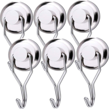 Youngneer 100 LBS Magnetic Hooks Heavy Duty for Hanging BBQ Grill Tools Pot Holders Strong Neodymium Refrigerator Magnet Hanger Hook Swivel Swing for Locker Kitchen Classroom Cruise Cabins.