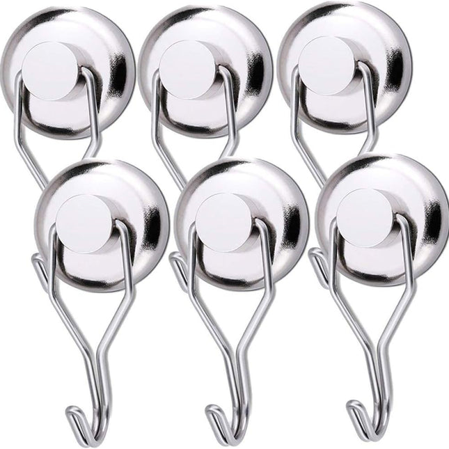 Youngneer 100 LBS Magnetic Hooks Heavy Duty for Hanging BBQ Grill Tools Pot Holders Strong Neodymium Refrigerator Magnet Hanger Hook Swivel Swing for Locker Kitchen Classroom Cruise Cabins.