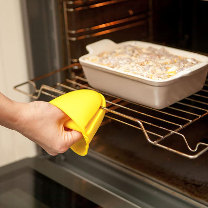 4pcs Thickened Mini Oven Gloves, Heat Resistant Silicone Oven Mitts Finger Pinch Grips Pot Holder for Kitchen, Cooking, Baking, BBQ Heat Resistant Gloves, Blue.