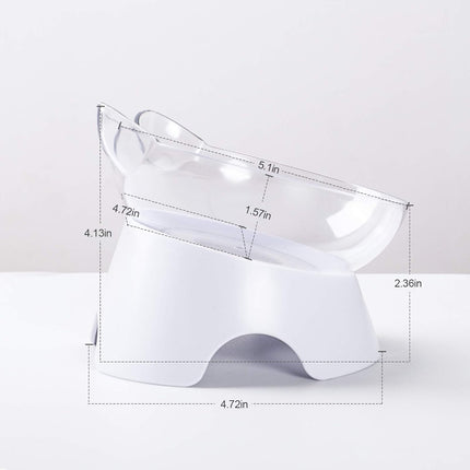Anti Spill Tilted Cat Food Bowls, Whisker Fatigue Elevated Bowls Set for Cat and Puppy, Pet Bowl Holds About 1 Cup of Pet Food.
