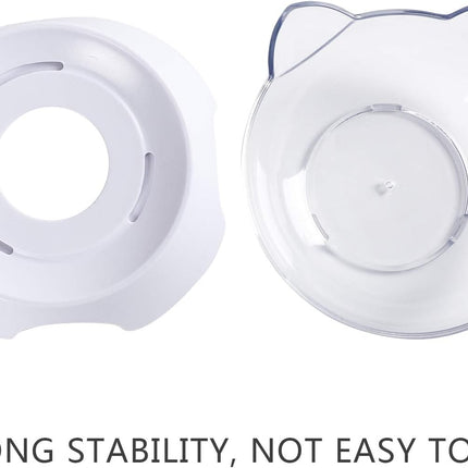 Anti Spill Tilted Cat Food Bowls, Whisker Fatigue Elevated Bowls Set for Cat and Puppy, Pet Bowl Holds About 1 Cup of Pet Food.