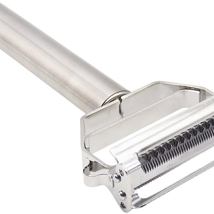 DenSan KG1009 Stainless Steel Julienne Peeler & Vegetable Peeler Multifunction Double-sided Blade Vegetable Cutter and Fruit Slicer Dual Blade(Silver).