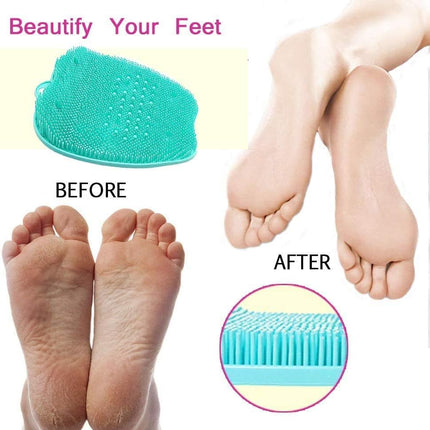 Foot Shower Massager Scrubber with Non Slip Suction Cups, Feet Exfoliation Cleaner Mat for Foot Massage Clean Improve Circulation Reduce Pain.