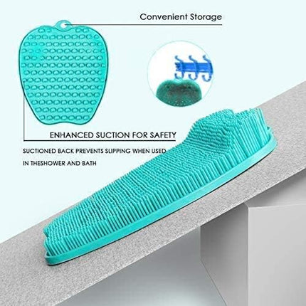 Foot Shower Massager Scrubber with Non Slip Suction Cups, Feet Exfoliation Cleaner Mat for Foot Massage Clean Improve Circulation Reduce Pain.
