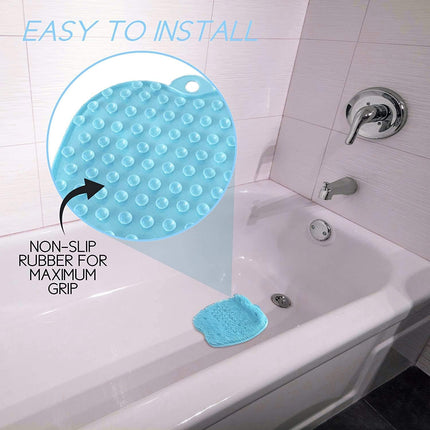 Foot Shower Massager Scrubber with Non Slip Suction Cups, Feet Exfoliation Cleaner Mat for Foot Massage Clean Improve Circulation Reduce Pain.