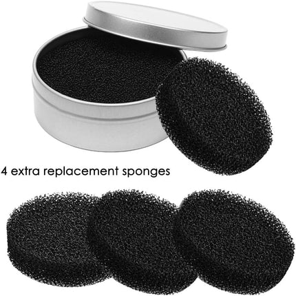 Set of 8, Brush Color Removal Sponge,  4 Pieces Makeup Brush Quick Cleaner Sponge with 4 Replacement Sponges.