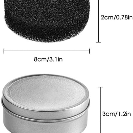 Set of 8, Brush Color Removal Sponge,  4 Pieces Makeup Brush Quick Cleaner Sponge with 4 Replacement Sponges.