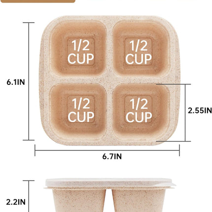 5 Pack Bento Lunch Box，4 Compartment Snack Containers，Divided Bento Snack Box，Meal Prep Lunch Containers, Lunch Box Kids/Toddle/Adults,Food Storage Containers for School, Work and Travel (5 pack).