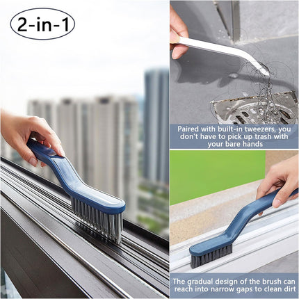 Hard Bristle Crevice Cleaning Brush - Multifunctional Gap Cleaning Brush, Cleaning Tools for Household Use, Home, Kitchen, Bathroom, Window, Vehicle, Faucets, Toilet.