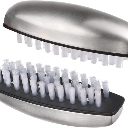 4 Pieces Nail Cleaning Brush,  Stainless Steel Fingernail Hand Scrubbing Brushes for Nails Toes Pedicure Nail Cleaning and Scrubbing.