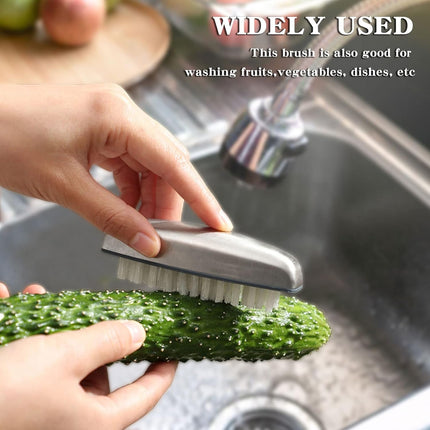 4 Pieces Nail Cleaning Brush,  Stainless Steel Fingernail Hand Scrubbing Brushes for Nails Toes Pedicure Nail Cleaning and Scrubbing.