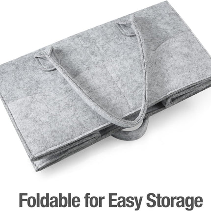 Baby Diaper Caddy Organizer, Portable Nursery Organizer and Storage, Diaper Bag Organizer for Wipes & Baby Items, Collapsible Baby Caddy Organizer with Divided Design (Gray).