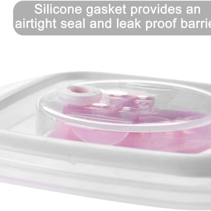 Baby Food Snack Plastic Storage Container with Lids, 12 Pack Set BPA Free Freezer & Dishwasher Safe for Kids.