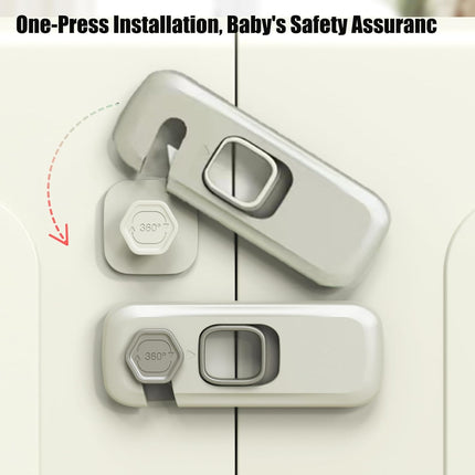 5 Pack Fridge Locks Child Safey, Child Freezer Lock, Baby Fridge Door Latches with Adhesive, Child Locks for Cabinets, Cupboard, Ovens.