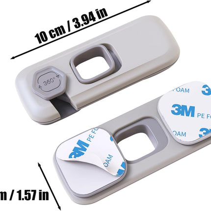 5 Pack Fridge Locks Child Safey, Child Freezer Lock, Baby Fridge Door Latches with Adhesive, Child Locks for Cabinets, Cupboard, Ovens.