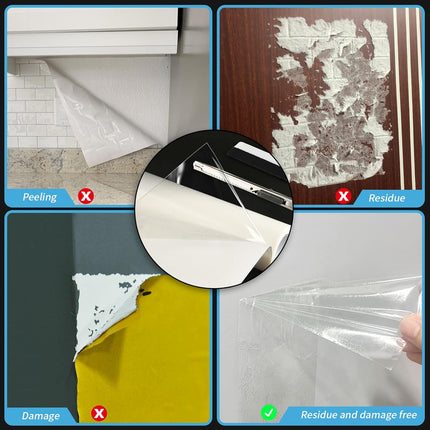12in.X 360in. Double-Sided Tape Sheet for Crafts, Arts, DIY Projects, Reinforcing Sticky Adhesive for Peel and Stick Tiles, Damage-Free, Residue-Free.
