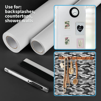 12in.X 360in. Double-Sided Tape Sheet for Crafts, Arts, DIY Projects, Reinforcing Sticky Adhesive for Peel and Stick Tiles, Damage-Free, Residue-Free.