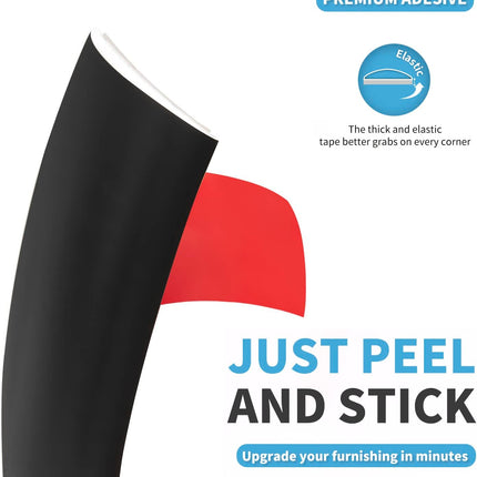 Self Adhesive Vinyl Floor Transition Strip,Laminate Floor Strip Floor Flat Divider Strip for Joining Floor Gaps,Carpet Threshold Transition,Floor Tiles（10 FT, 1.57in, Black）.