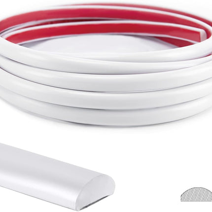 10 Ft Peel and Stick Trim for Backsplash Tile Edge, Self-Adhesive Liner for Corner Decor in White.