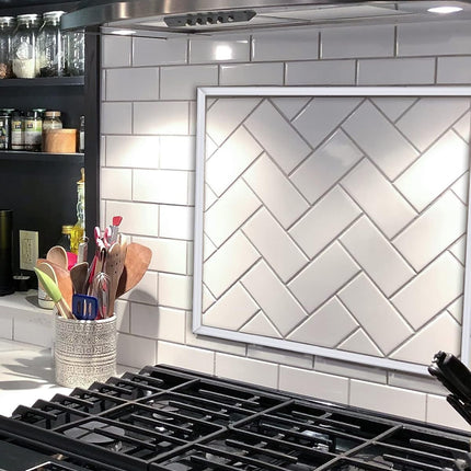 10 Ft Peel and Stick Trim for Backsplash Tile Edge, Self-Adhesive Liner for Corner Decor in White.