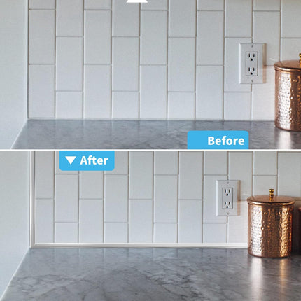 30 Ft Peel and Stick Flexible Vinyl Molding Trim for Wall Tile Edges, Kitchen backsplash, Mirrior Frame in Sliver.