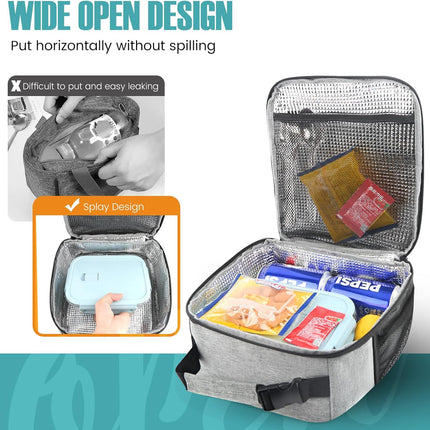 Lunch Bag for Men/Women, Reusable Lunch Box for Adult, Small Insulated Lunch Box, Lunch Tote Bag for Office, Work, Picnic.