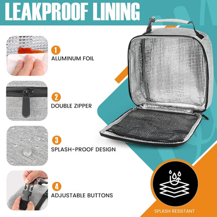 Lunch Bag for Men/Women, Reusable Lunch Box for Adult, Small Insulated Lunch Box, Lunch Tote Bag for Office, Work, Picnic.