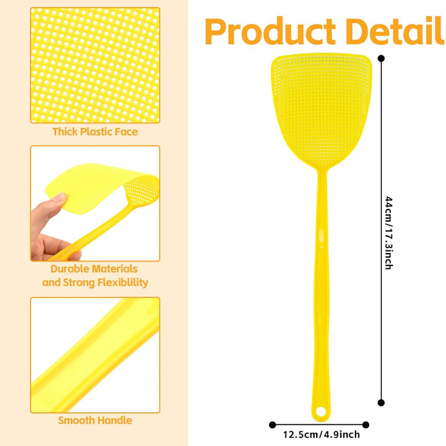 Plastic Fly Swatter, 10 Pack Multi-Color Strong Fly Killer, Manual Pest Control Fly Catcher for Indoor Outdoor Mosquitoes, Flies, Spiders, Insect.