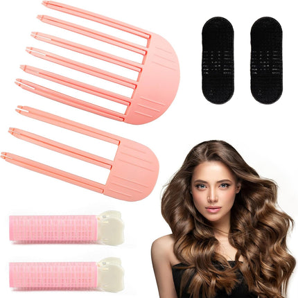 6Pcs Volumizing Hair Clips - Hair Volume Clips for Fluffy Bangs, Spong Bun Updo Volumizing Hair Root Clips Hair Comb Tool (Pink).