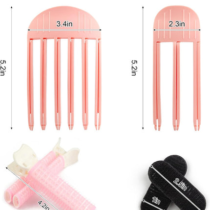 6Pcs Volumizing Hair Clips - Hair Volume Clips for Fluffy Bangs, Spong Bun Updo Volumizing Hair Root Clips Hair Comb Tool (Pink).
