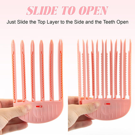 6Pcs Volumizing Hair Clips - Hair Volume Clips for Fluffy Bangs, Spong Bun Updo Volumizing Hair Root Clips Hair Comb Tool (Pink).
