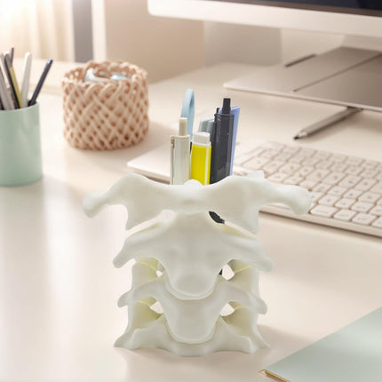 Unique Spine Pen Holder for Desk, Pencil Holder Desk Organizers, Office Supplies Decorations Idea Gift for Doctors, Nurses, Chiropractors.