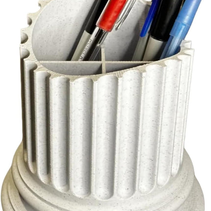 Ancient Column Pen Holder for Desk, Pencil Holder Desk Organizers, Office Supplies Decorations Idea Gift.