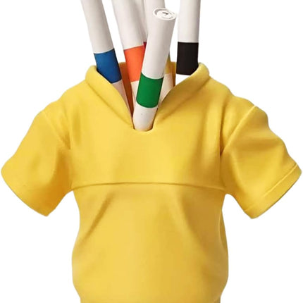 T-shirt Pen Holder Organizer - 3D Printed Desktop Storage for Pens, Pencils & Makeup Brushes, Creative Office Desk Accessory with Minimalist Design.