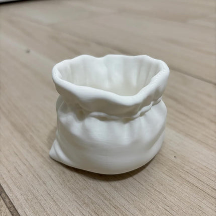 Unique Cumpled Fabric Sack Indoor Plant Pots - 3.54 Inch Fower Pot Small Succulent Green Plants Pot, Cute Plant Gifts for Plant Lovers.