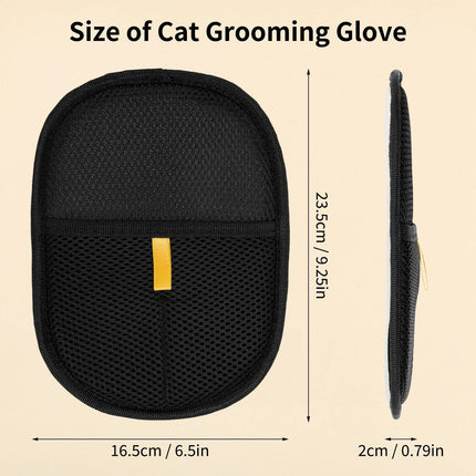 3PCS Double-Sided Pet Hair Remover Gloves, Electrostatic Cat Dog Pet Grooming Gloves, Pet Hair Remover for Carpet Couch Car, Versatile Pet Hair Remover for Washing Deshedding Grooming.