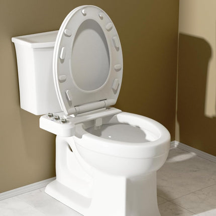 10 Pieces Bidet Toilet Seat Bumpers, Universal Buffer Toilet Lid Rubber Bumpers with 2 Thickness TPE Pads(2 Heights) Strong Adhesive Bidet Bumpers.