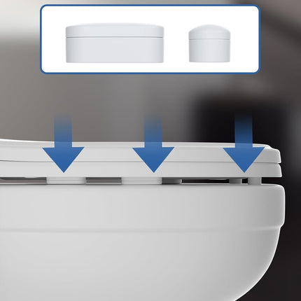 10 Pieces Bidet Toilet Seat Bumpers, Universal Buffer Toilet Lid Rubber Bumpers with 2 Thickness TPE Pads(2 Heights) Strong Adhesive Bidet Bumpers.