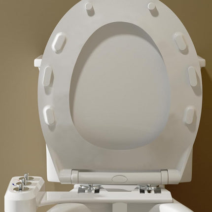 10 Pieces Bidet Toilet Seat Bumpers, Universal Buffer Toilet Lid Rubber Bumpers with 2 Thickness TPE Pads(2 Heights) Strong Adhesive Bidet Bumpers.