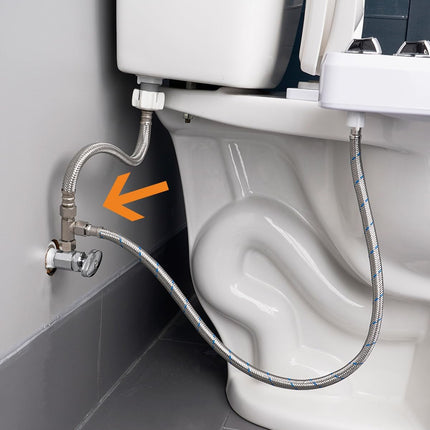Bidet T Adapter, Metal T Valve for Bidet(3/8” x 3/8” x 3/8”), 3 Way Tee Connector Bidet Attachment for Toilet.