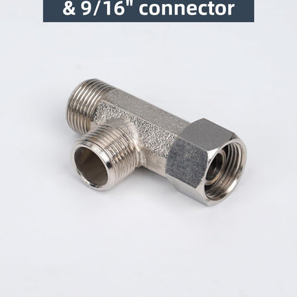 Bidet T Adapter, Metal T Valve for Bidet(3/8” x 3/8” x 3/8”), 3 Way Tee Connector Bidet Attachment for Toilet.