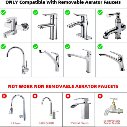 Sink Faucet to Garden Hose Adapter, 360-Degree Swivel 55/64 Inch Female Thread, Sink Hose Attachment for Faucet Adapter Connector, Chrome.