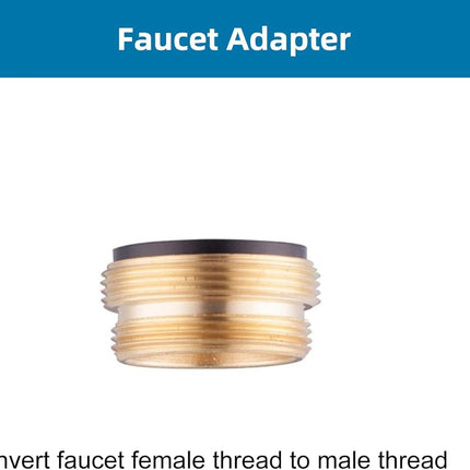 Faucet Adapter Kit, Swivel Aerator Adapter to Connect Garden Hose - Multi-Thread Kitchen Sink Faucet to Garden Hose Adapter 3/4 Inch - Chrome Finished.