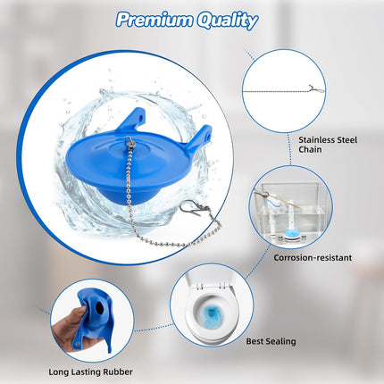 2 pcs Toilet Flapper Replacement, Compatible with Lowes AquaSouce Original 3" Flapper Replacement for 1.28 GPF Toilets (98923, 312795, 352027, 395280, 12293)-Water Saving, Easy to Install.